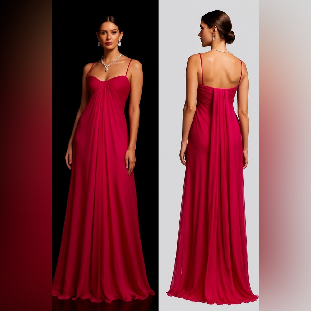 Elie Tahari 100% Silk Fuchsia Gown w/ Built-In Corset | Size 6